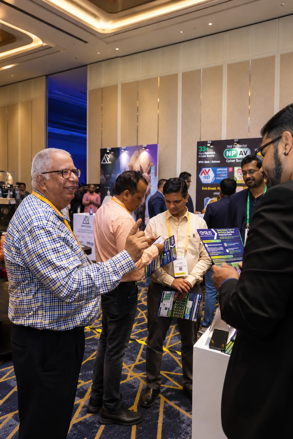 Networking at a Cybersecurity Expo